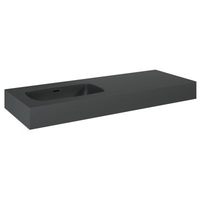 Elita Dimple umywalka 121x46 cm prostokątna ścienna lewa anthracite matt RE041201026010