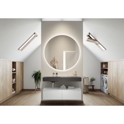 Elita Dimple umywalka 121x46 cm prostokątna ścienna lewa anthracite matt RE041201026010