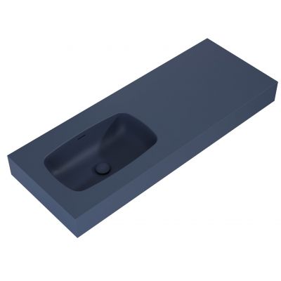 Elita Dimple umywalka 121x46 cm prostokątna ścienna navy blue matt RE041201027030