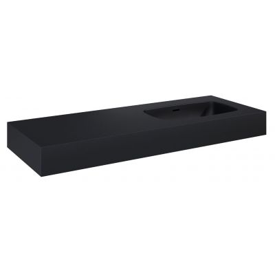 Elita Dimple umywalka 121x46 cm prostokątna ścienna black matt RE041202027160
