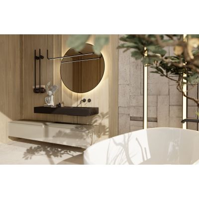 Elita Dimple umywalka 121x46 cm prostokątna ścienna black matt RE041202027160