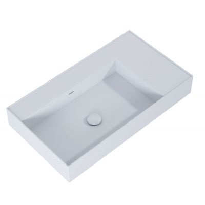 Elita Level umywalka 80,5x45,5 cm prostokątna ścienna lewa stone matt RE041461177040