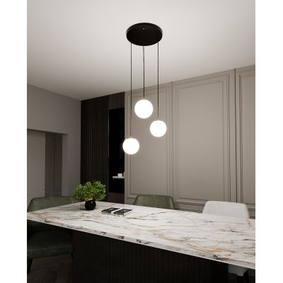 Emibig Royal lampa wisząca 3x W czarna-złota 1243/3