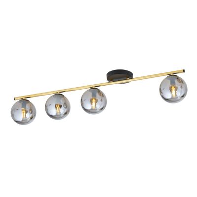 Emibig Monza lampa podsufitowa 4x10W czarny/złoty/grafit 1250/4