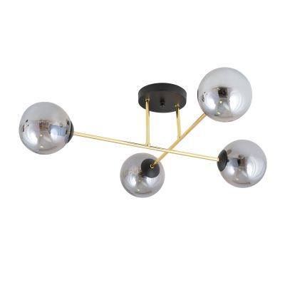 Emibig Magnum lampa podsufitowa 4x10W czarny/złoty/grafit 1269/4