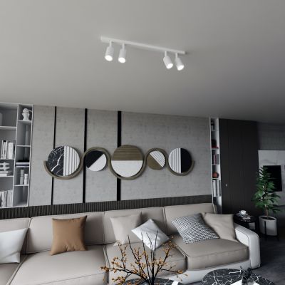 Emibig Flash lampa podsufitowa 4x8W biały 1313/4