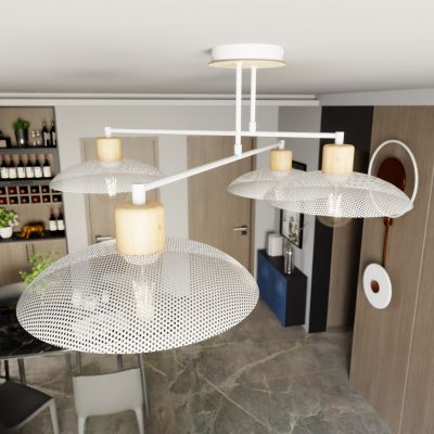 Emibig Kobe lampa podsufitowa 4x15W biały 1319/4