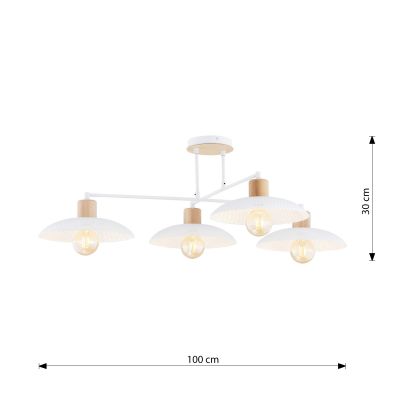 Emibig Kobe lampa podsufitowa 4x15W biały 1319/4