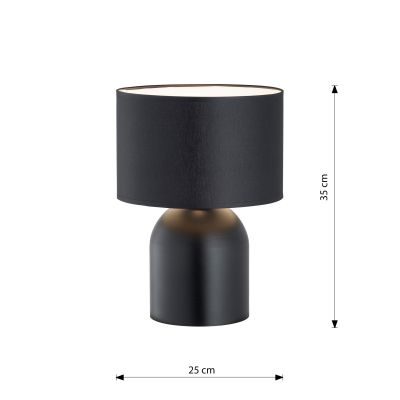 Emibig Aspen lampa stołowa 1x15 W czarny/biały 1322/LN1