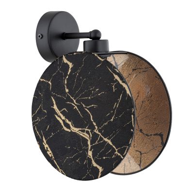 Emibig Motif kinkiet 1x10 W czarny-złoty 1327/K1