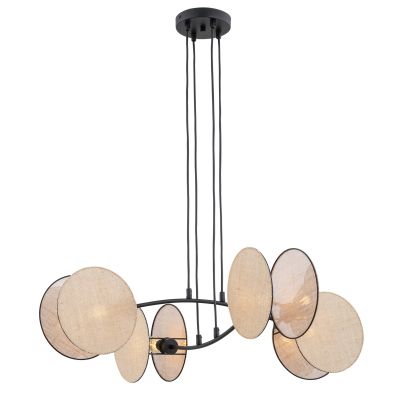 Emibig Motif lampa wisząca 4x10 W czarna-piaskowa 1328/4