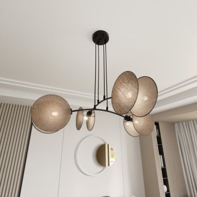 Emibig Motif lampa wisząca 4x10 W czarna-piaskowa 1328/4