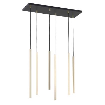 Emibig Selter Gold lampa wisząca 6x8W złoty/czarny 1332/6
