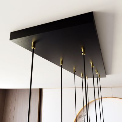 Emibig Selter Gold lampa wisząca 9x8W złoty/czarny 1332/9