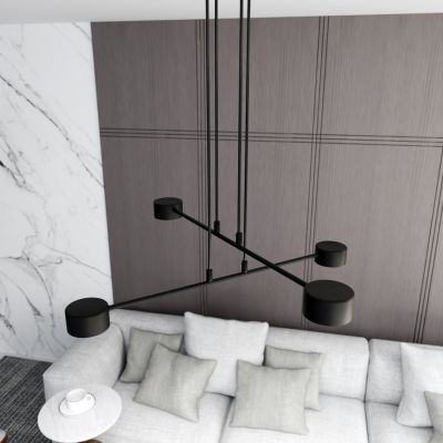 Emibig Modus lampa wisząca 4x12W czarny 1339/4