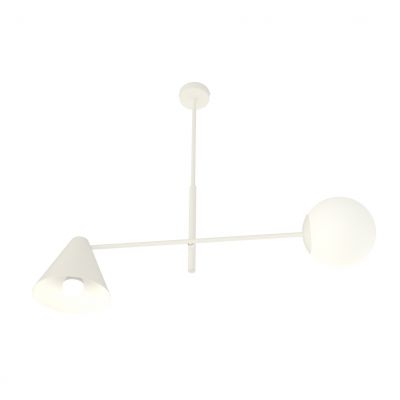 Emibig Hermes lampa podsufitowa 2x10 W biała 1348/2