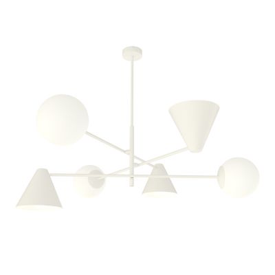 Emibig Hermes lampa podsufitowa 6x10 W biała 1348/6