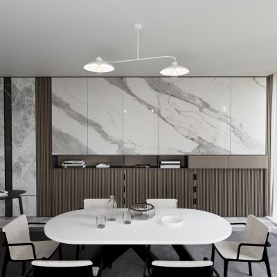 Emibig Foster lampa podsufitowa 2x10 W biała 1354/2