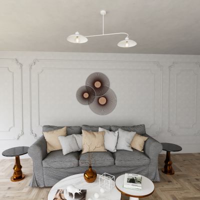 Emibig Foster lampa podsufitowa 2x10 W biała 1354/2