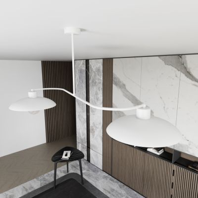 Emibig Foster lampa podsufitowa 2x10 W biała 1354/2