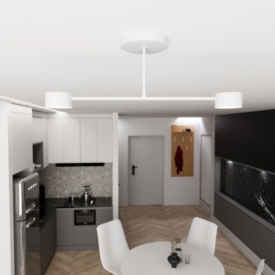 Emibig Halo lampa podsufitowa 2x10 W biała 1356/2