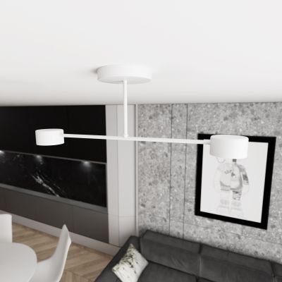 Emibig Halo lampa podsufitowa 2x10 W biała 1356/2