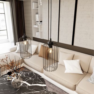 Emibig Vander lampa wisząca 1x15 W czarna 1365/1