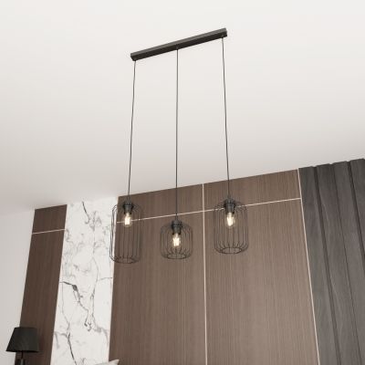 Emibig Vander lampa wisząca 3x15 W czarna 1365/3