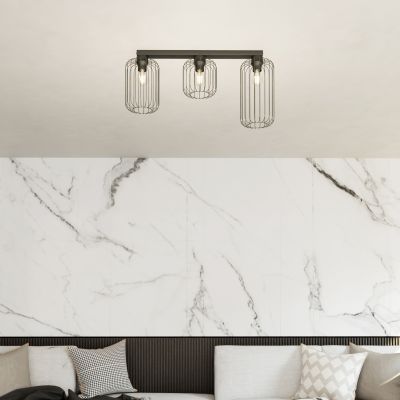 Emibig Barn lampa podsufitowa 3x15 W czarna 1367/3