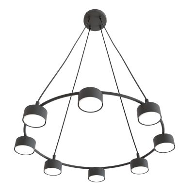 Emibig Starlit lampa wisząca x10 W czarna 1372/8