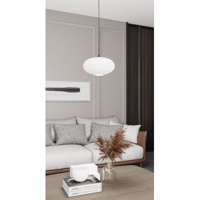 Emibig Coco lampa wisząca 1x15 W biała-czarna 1376/1
