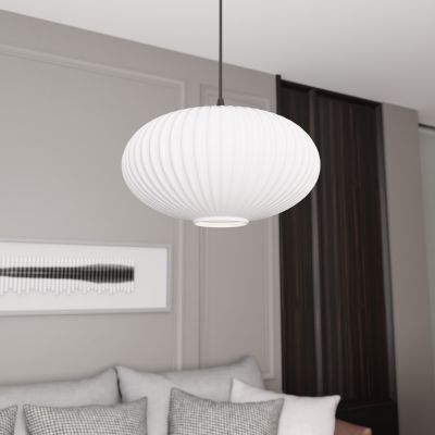 Emibig Coco lampa wisząca 1x15 W biała-czarna 1376/1