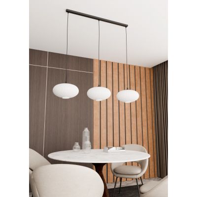 Emibig Coco lampa wisząca 3x15 W biała-czarna 1376/3