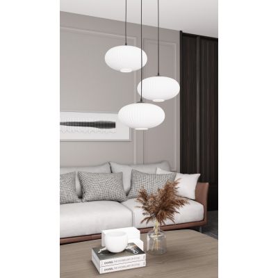 Emibig Coco lampa wisząca 3x15 W biała-czarna 1376/3PREM