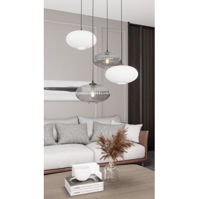 Emibig Coco lampa wisząca 4x15 W biała-czarna 1376/4PREM