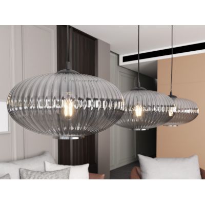 Emibig Coco lampa wisząca 3x15 W czarna-grafitowa 1377/3
