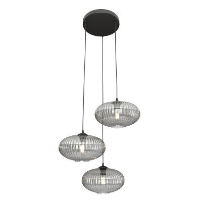 Emibig Coco lampa wisząca 3x15 W czarna-grafitowa 1377/3PREM