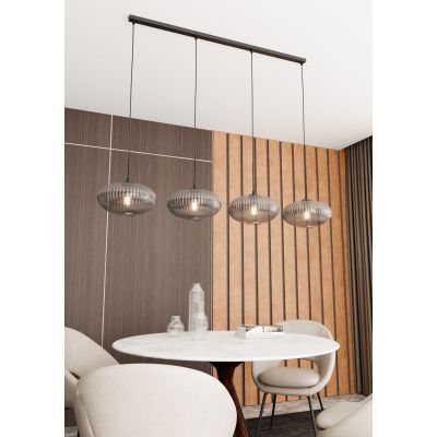 Emibig Coco lampa wisząca 4x15 W czarna-grafitowa 1377/4