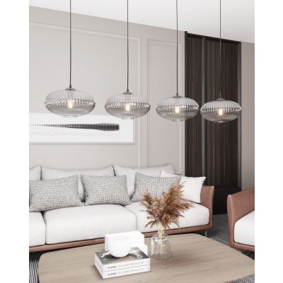 Emibig Coco lampa wisząca 4x15 W czarna-grafitowa 1377/4