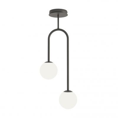 Emibig Atria lampa podsufitowa 2x10 W biała-czarna 1383/2