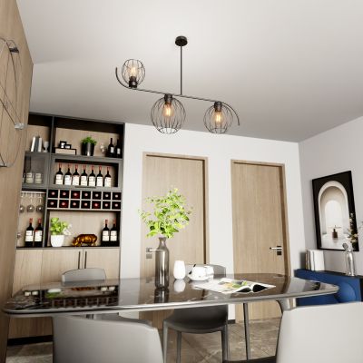 Emibig Echo lampa podsufitowa 3x15 W czarna 1385/3