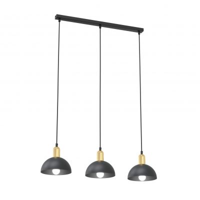 Emibig Moto lampa wisząca 3x15 W czarna-złota 1386/3