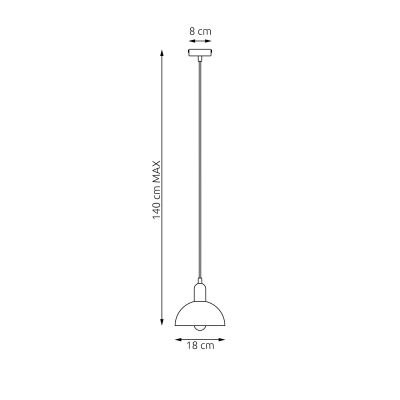 Emibig Moto lampa wisząca 1x15 W biała-złota 1387/1