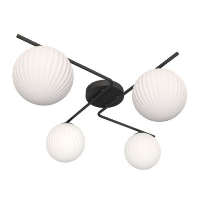 Emibig Vespa lampa podsufitowa 4x10 W biała-czarna 1395/4