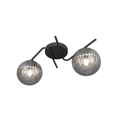 Emibig Vespa lampa podsufitowa 2x10 W czarna-grafitowa 1396/2