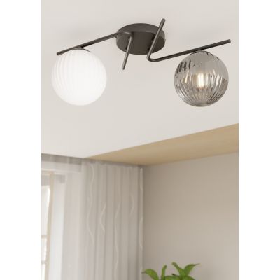 Emibig Vespa lampa podsufitowa 2x10 W biała-czarna-grafitowa 1397/2