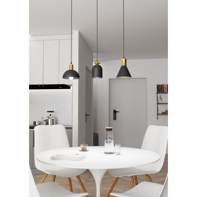 Emibig Fox lampa wisząca 3x10 W czarna-złota 1402/3