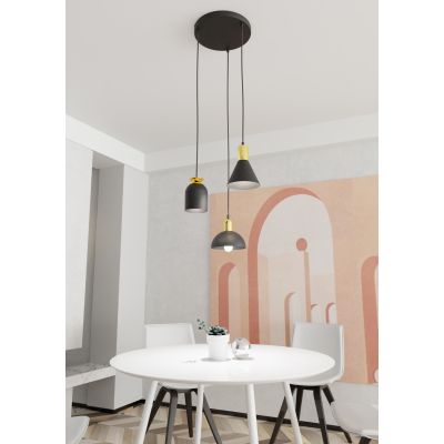Emibig Fox lampa wisząca 3x15 W czarna 1402/3PREM