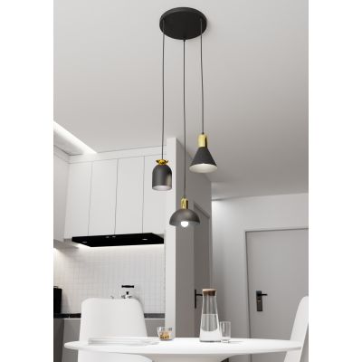 Emibig Fox lampa wisząca 3x15 W czarna 1402/3PREM