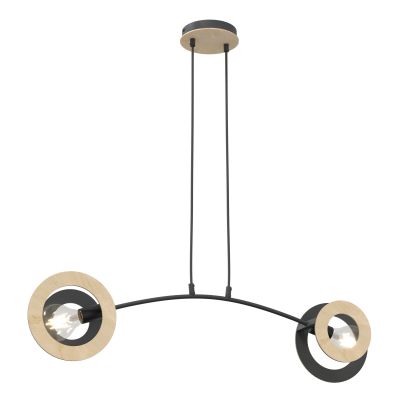 Emibig Skiva lampa wisząca 2x15 W czarna 1409/2